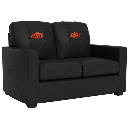 Dreamseat Silver Loveseat with Oklahoma State Cowboys Logo XZ7759003LSCDBK-PSCOL13258